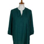 J Jill Petite Green Dress Small Long Sleeve Boho Cottagecore Modest Work Casual Photo 1