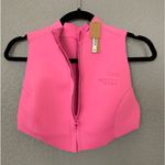 SKIMS NWT  Swim Zipper Pink Cropped Top Size XL Photo 4