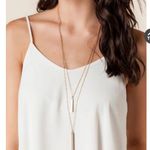 Francesca's Layered Gold Bar Necklace Photo 1