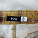 BDG  4 Corduroy Tan and Red Plaid Sweet Golden Fall Skirt Photo 6