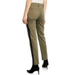 frame denim 26”  Le High Straight Raw Stagger Hem Army Green Tuxedo Stripe Jeans Photo 1