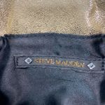 Steve Madden Small Shiny Metallic Gold Leather Frame Clutch Purse Photo 3