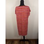 Tommy Bahama  pink orange stripe linen blend dress medium t shirt dress Photo 2