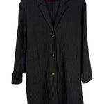 Grade & Gather  Pinstripe Lightweight Jacket Tunic Womens S Longline Button Front Photo 0