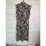 Arden B . Black/tan animal print below the knee dress Size medium Photo 2