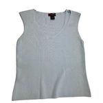 Sandra King Medium Light Blue Sleeveless Sweater Vest 55i Photo 0