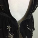 EXPRESS NWOT  Black Silver Embroidered Shooting Star Cami Top New Photo 4