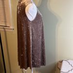 Molly green  Lindsay mushroom velour sleeveless swing mini dress Photo 3