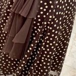 Polka dot, Lined Brown Skirt. Size M Photo 2