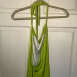 Neon Green Cowl Neck Halter Dress Size L Size L Photo 4