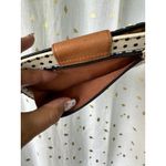 Fossil  Polk Dot Color Block Cow Hide Leather Snap Button Closure Back Zip Wallet Photo 3