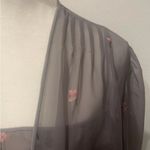 Hanae Mori Vintage Chiffon Gown Dress Floral seventies Made in USA Size 16 Japan Pink Photo 4