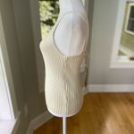 Listicle  Ivory Oatmeal Ribbed Knit Sweater Camisole Tank Top Size Medium Photo 6
