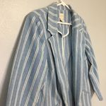 Chico's Chico’s • Women’s Blue Striped Blazer Size 1 Photo 3