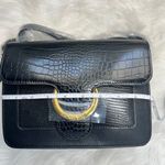 Rachel Zoe New Women’s Black Irim Faux Croc Crossbody Bag Photo 6
