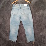 ZARA Womens Busted Knees Distressed Slightly Baggie Button Fly Size 8 Photo 2