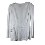 Jay Godfrey White Zebra Print Jacquard Draped Wrap Top Size 4 Photo 4