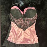 Felina Pink & Black Lace Bustier Corset - Small Photo 1