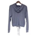 Wildfox  Hooded Pullover Drawstring Waist Open Back Gray Blue‎ Size Medium New Photo 2