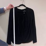 American Eagle  Soft & Sexy Black Long Sleeve Top Photo 3