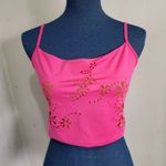 Frederick's of Hollywood Vintage Hot Pink Strappy Crop Top Photo 0