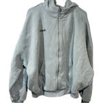 Comfrt Cloud Zip Heavyweight Hoodie Unisex Full Zip Sweatshirt Blue Size Large Photo 0