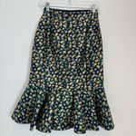 J.Crew  Lemon Print Trumpet Skirt Size 0 Photo 3