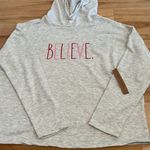 Rae Dunn  Believe Gray Hooded Sweatshirt - NWT Photo 10