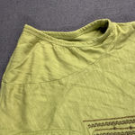 Natural Reflections ‎ Shirt Womens XL Green Embroidered Boho Beaded Scoop Neck Photo 4