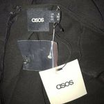 ASOS  Womens Sheer Sheath Dress Size 4 Black NO Lining Straight Peplum Photo 3