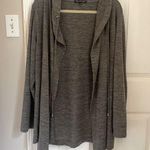 Ryan Michelle Open Hooded Casual Cardigan Gray Size 2X Photo 0