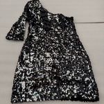 Blaque Label Elegant Black Sequin Off-Shoulder Dress Photo 1