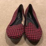 L.L.Bean Red Black Houndstooth Checkered Women Slip On Loafers Size 6M(B) Photo 0