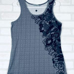 Athleta  Tank‎ Top Women's L Chevron Floral Print Sleeveless Athletic Casual Photo 0