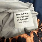 Leopard Print Flare Pants XXL Brown Photo 3