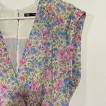 ZARA Floral Draped Ruched Dress Photo 3