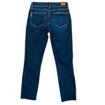 Paige  Kylie Crop Dark Wash Denim Skinny Jeans Distressed Raw Hem Women's Size 26 Photo 4