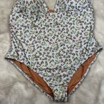 J.Crew Plunge V-Neck Cloud Meadow Floral One Piece Swimsuit BF144 Photo 2