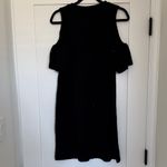 Hem & Thread NWT Black Off the Shoulder / Cold Shoulder Dress with Pearl Detailing Photo 5