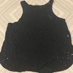 Terez  Women’s Black Distressed Tank Top - Size S Photo 1