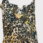 Cache Midi Dress Size Small Lace Trim Cheetah Print Y2K Adjustable Black Brown Photo 6