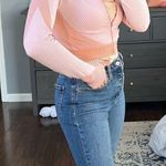 Pink and Orange Cropped Athletic Jacket Photo 3