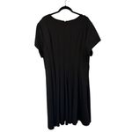 Lane Bryant Black A-Line Full Skirt Short Sleeve Dress Sz 28 Photo 4