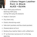 Alice + Olivia  Liliana Black Vegan Leather Faux Leather Paperbag Pants Size XS Photo 14