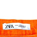 ZARA  women’s orange wide leg high rise jeans size 34 Photo 8