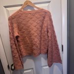 Lulus salmon cable knit cropped sweater Photo 3