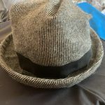 Striped Black and White Fedora Hat Photo 1