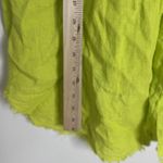 100% Linen Tunic Shirt dress Large Lime Sequin Pockets Raw Hem Made in Italy Green Photo 6