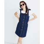 Madewell  Dark Denim Tie Strap Mini Dress Photo 11