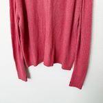 Michael Stars [] Pink Wool Blend Open Knit Cozy V-Neck Cardigan Sweater Sz Large Photo 6